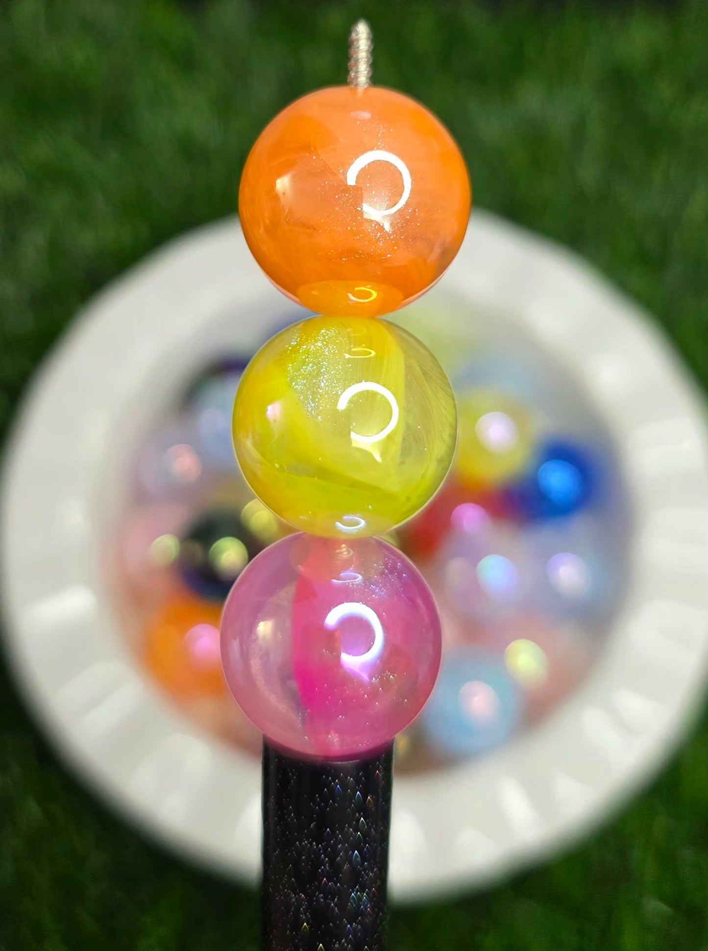 20mm Luminous Cloud Swirl Acrylic Beads – 4 Pack