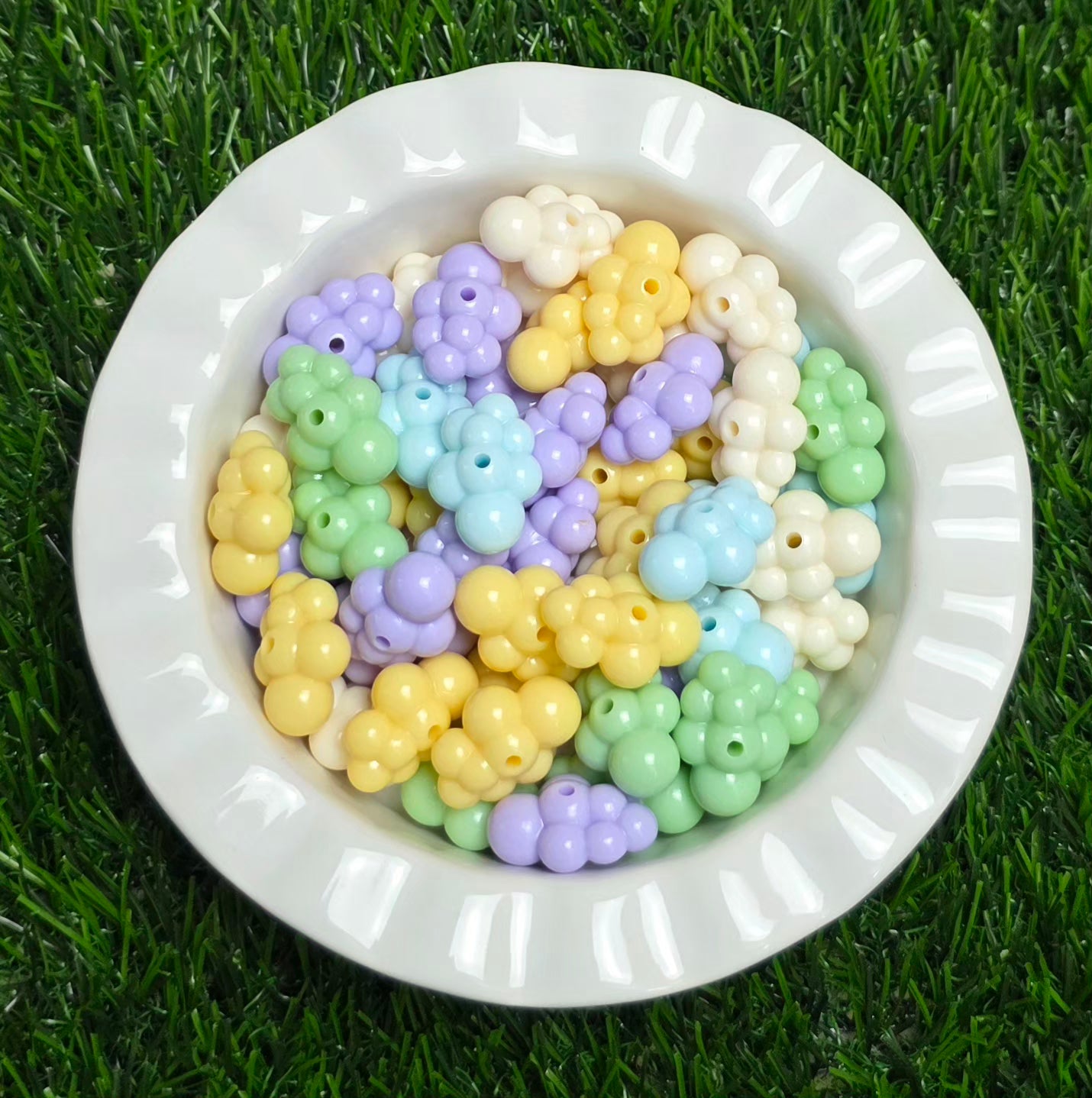 Colorful Cloud Acrylic Beads – 4 Pack
