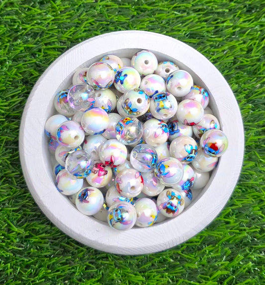 16mm Blue Character Acrylic Beads – 5 Piece Pack