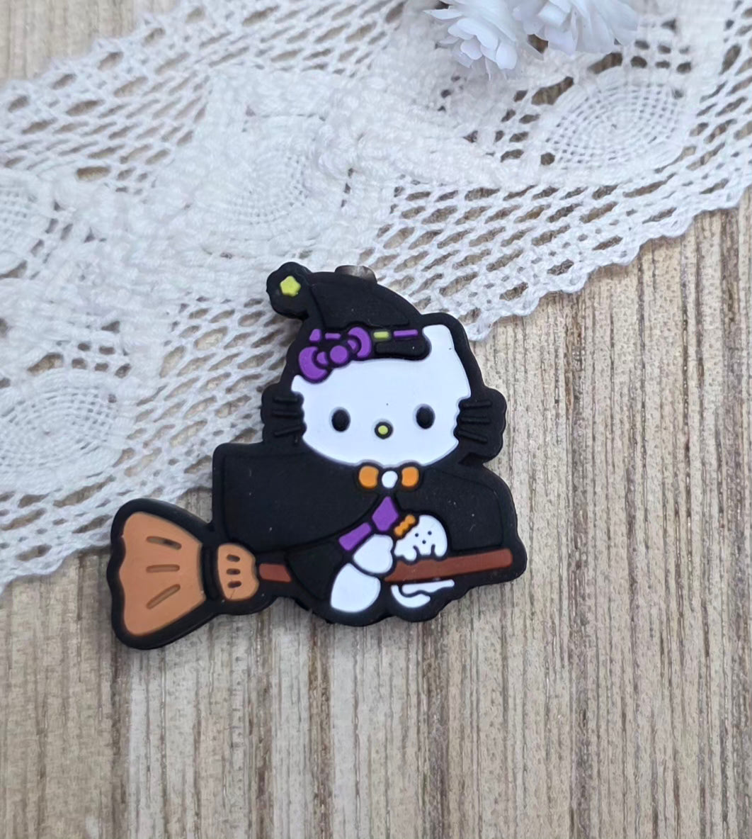 Spooky & Cute Kitty Silicone Focal Bead