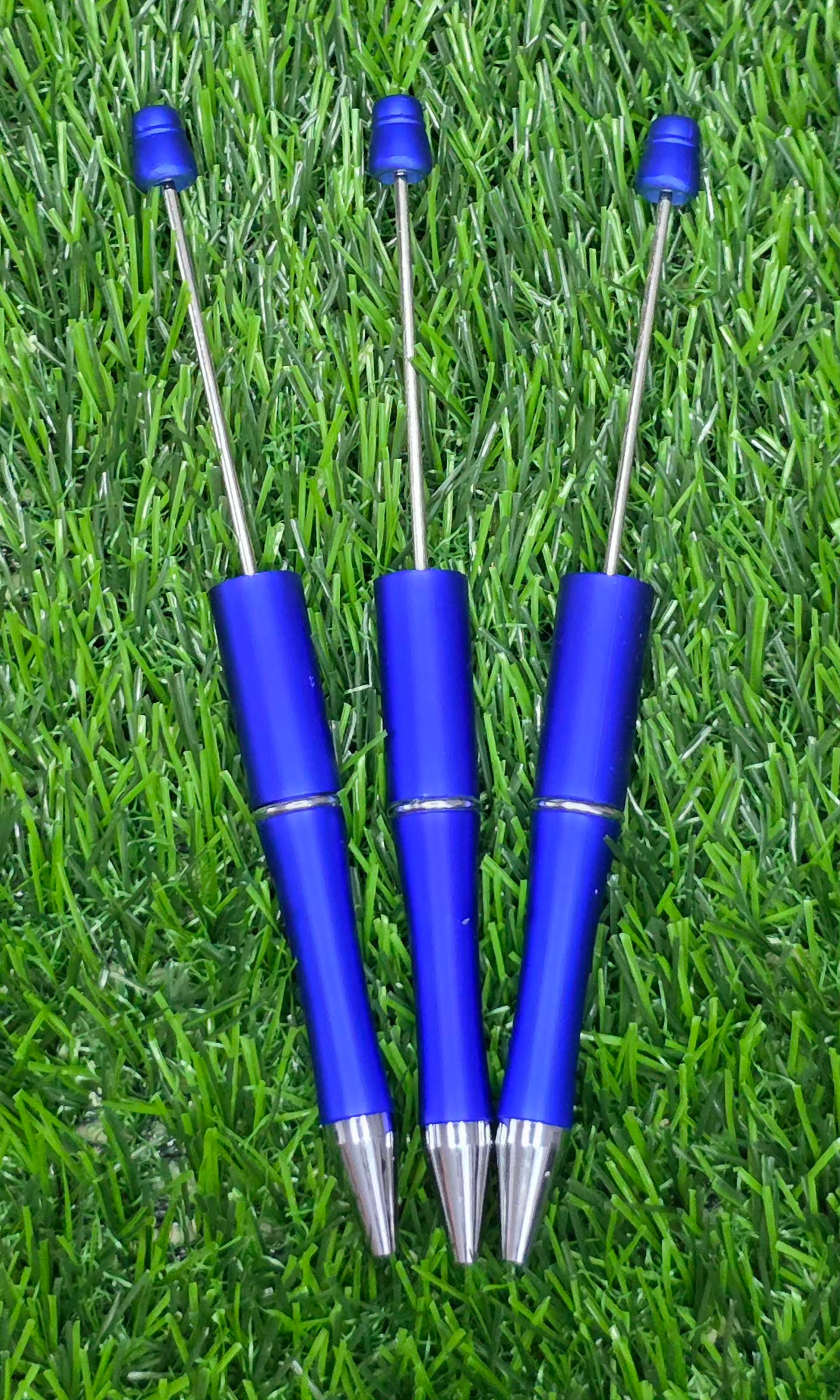 Blue Beadable Pen Blank – Black Ink