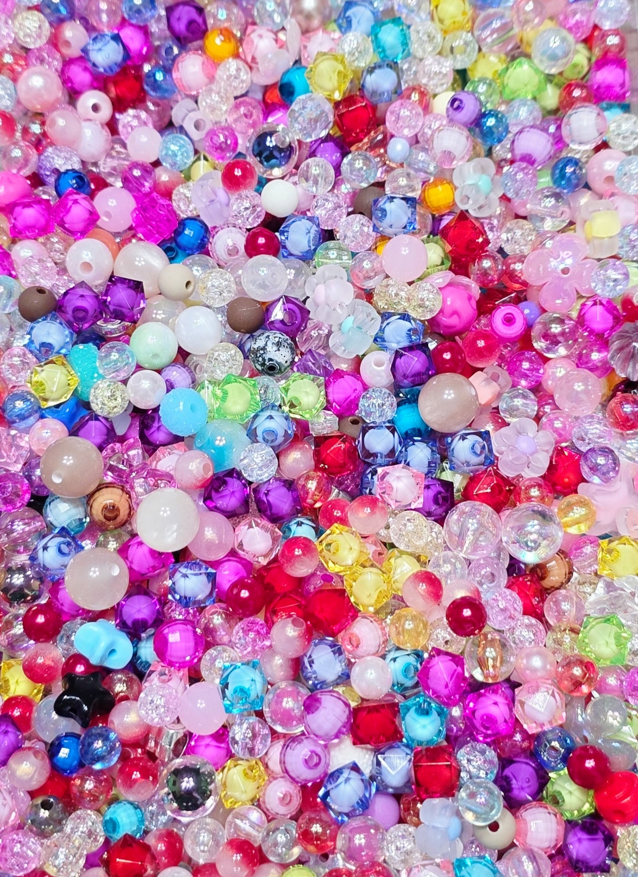 Tiny Mix Beads - Assorted 6mm-12mm beads-Colorful Tiny Mix Beads for Crafting