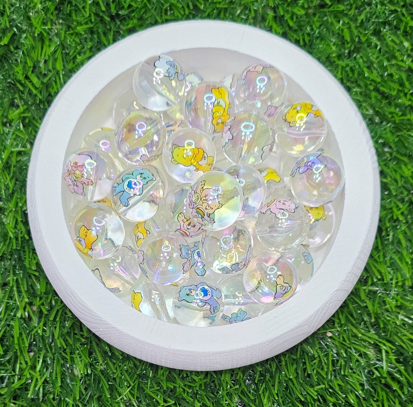 20mm Color bears acrylic beads, bears that care beads, 4pcs randomly packed