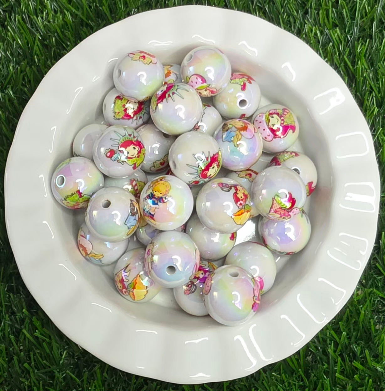 20mm Sweet Berry Friends Acrylic Beads – 4 Pack