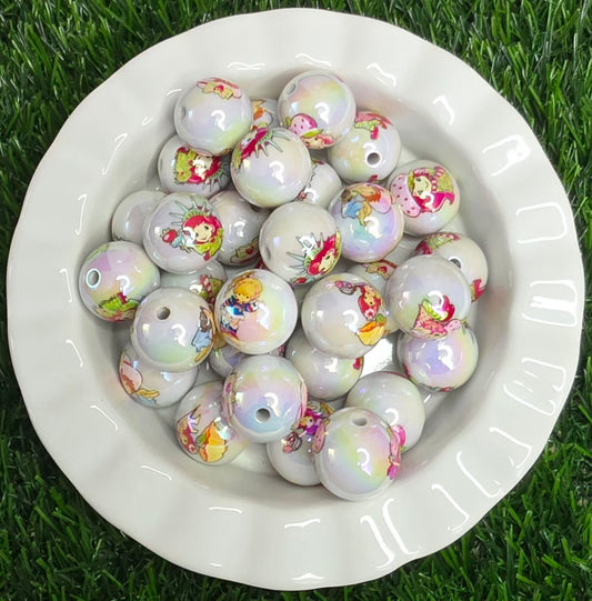 20mm Sweet Berry Friends Acrylic Beads – 4 Pack