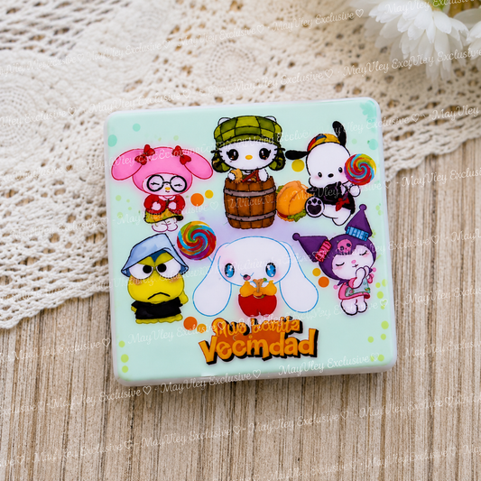 Que linda vecindad Friends Inspired Cartoon Character Squad Silicone Focal Bead