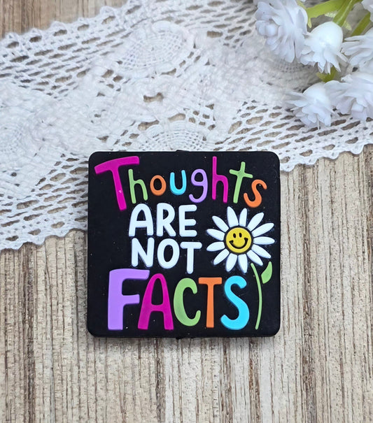 Thoughts Are Not Facts Silicone Focal Bead