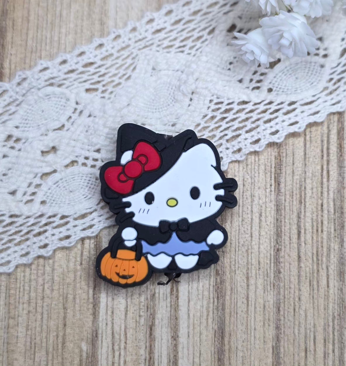 Spooky & Cute Kitty Silicone Focal Bead