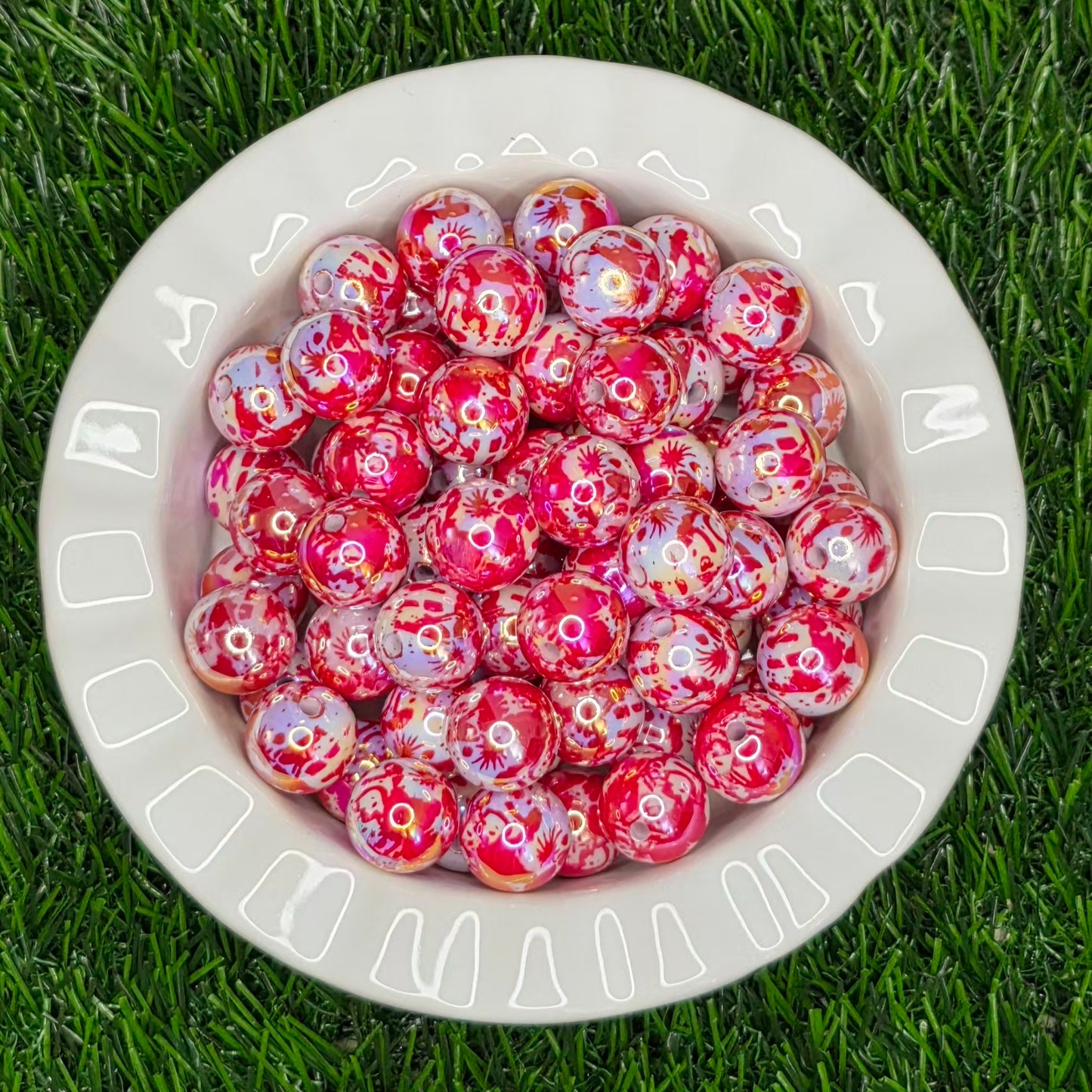 Bloody Shattered Acrylic Beads – 5 Pack