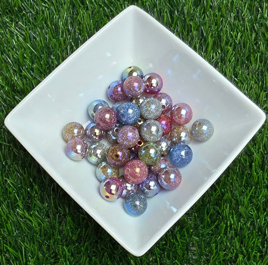 Diamond Dust Acrylic Bead Mix – 16mm – 10 Pack