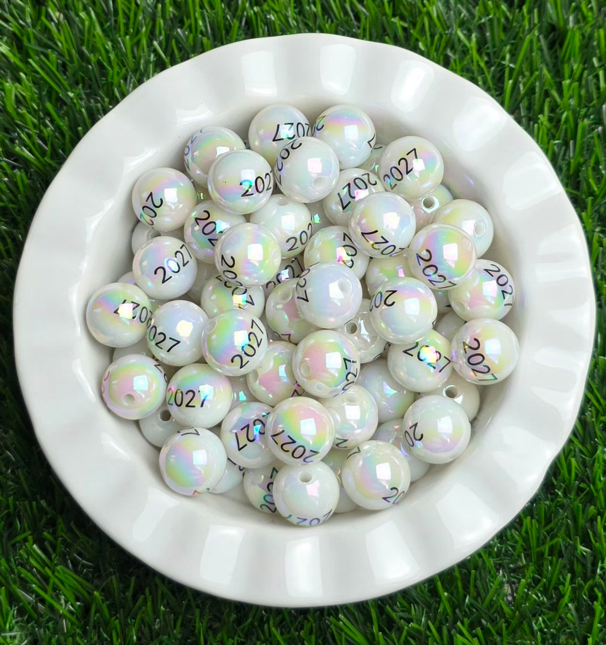 2027 Exclusive Pearl Iridescent Acrylic Beads – 6 Pack