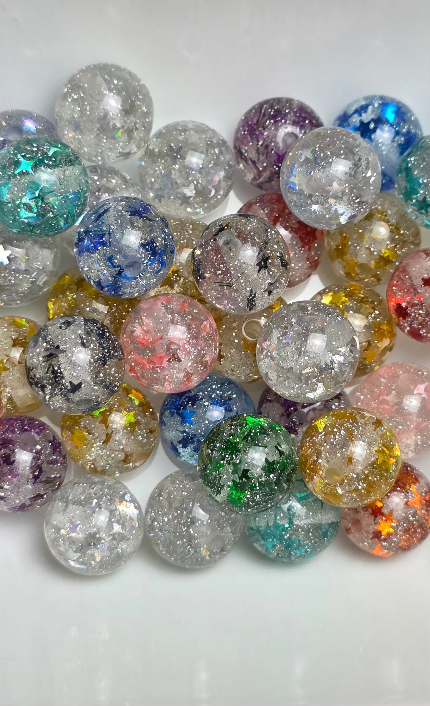 Wish Upon a Star Acrylic Bead Mix – 16mm – 10 Pack