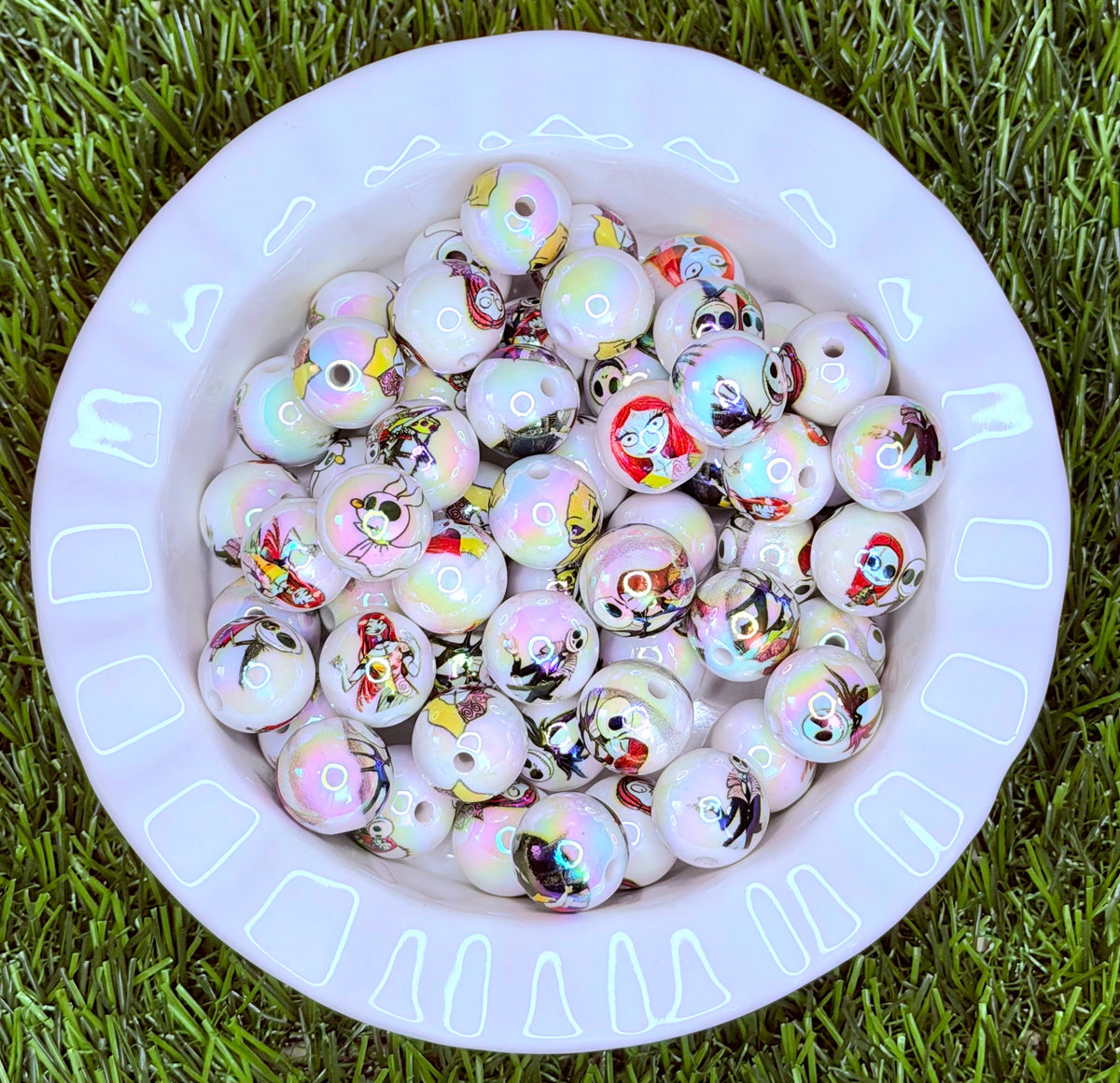 Halloween Christmas Character Acrylic Beads – 5 Pack