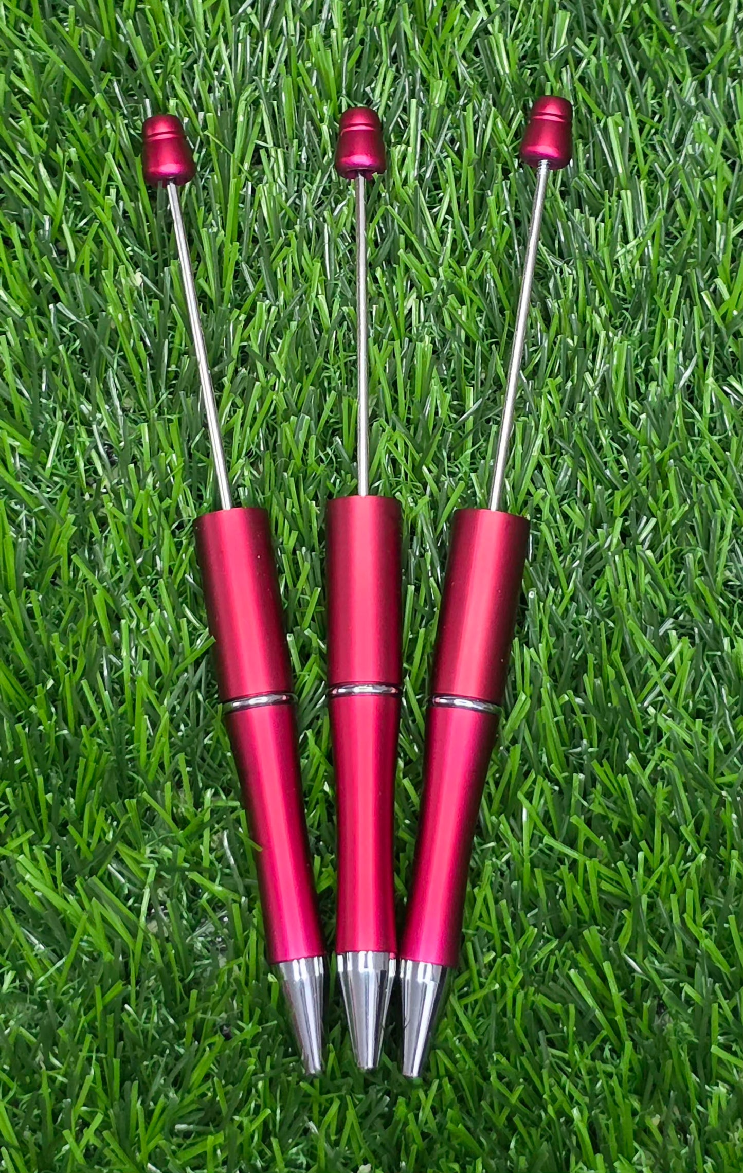 Red Beadable Pen Blank – Black Ink