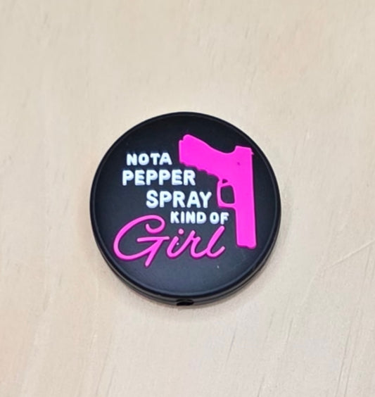 Nota pepper spray kind of girl silicone focal bead A208