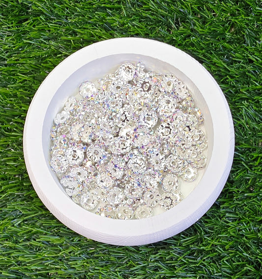 12mm AB rhinestone spacers