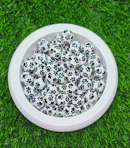 16mm dog paw acrylic beads