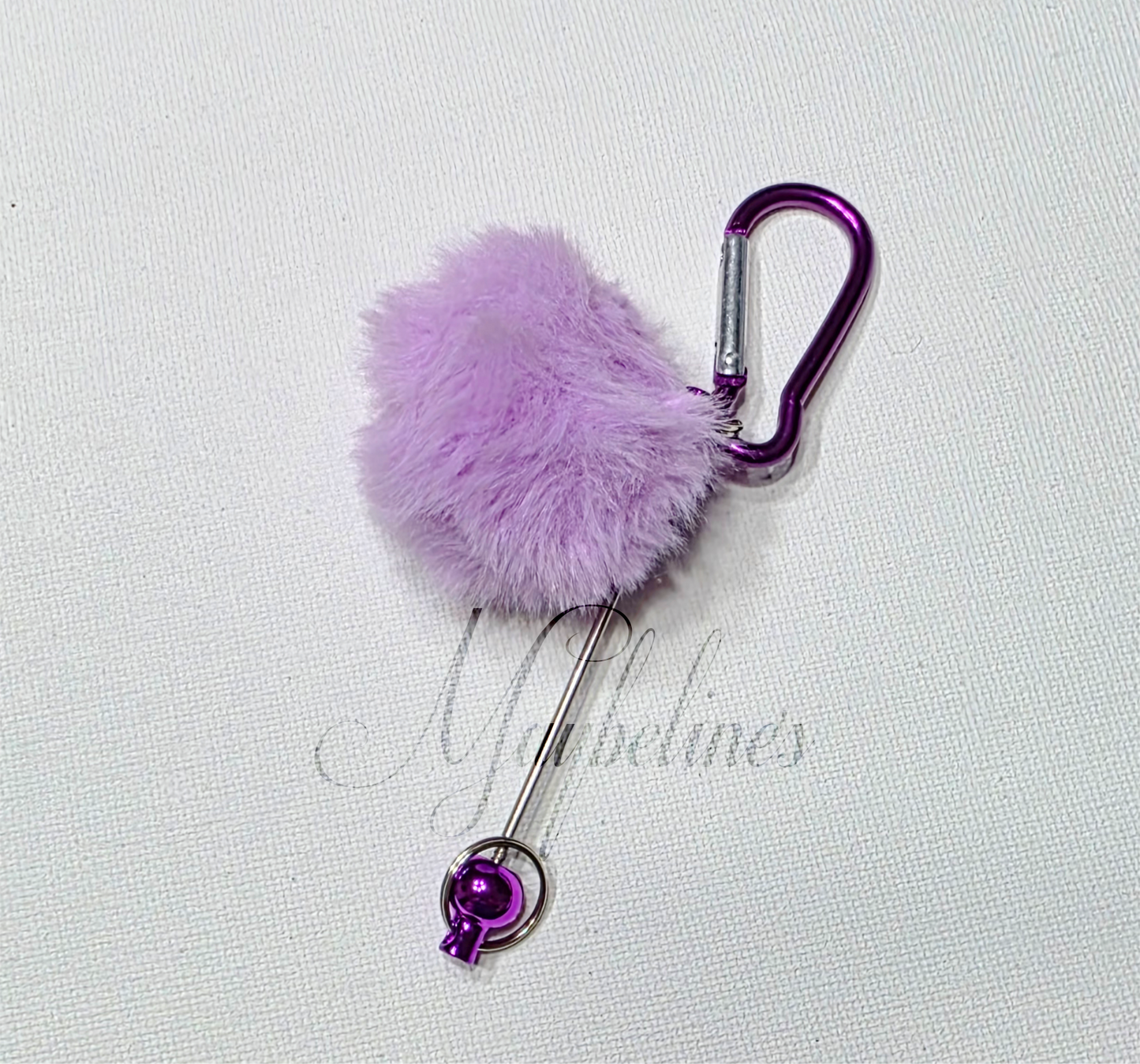 Beadable Keychain Bar with Pom Pom —  (DIY Blank)