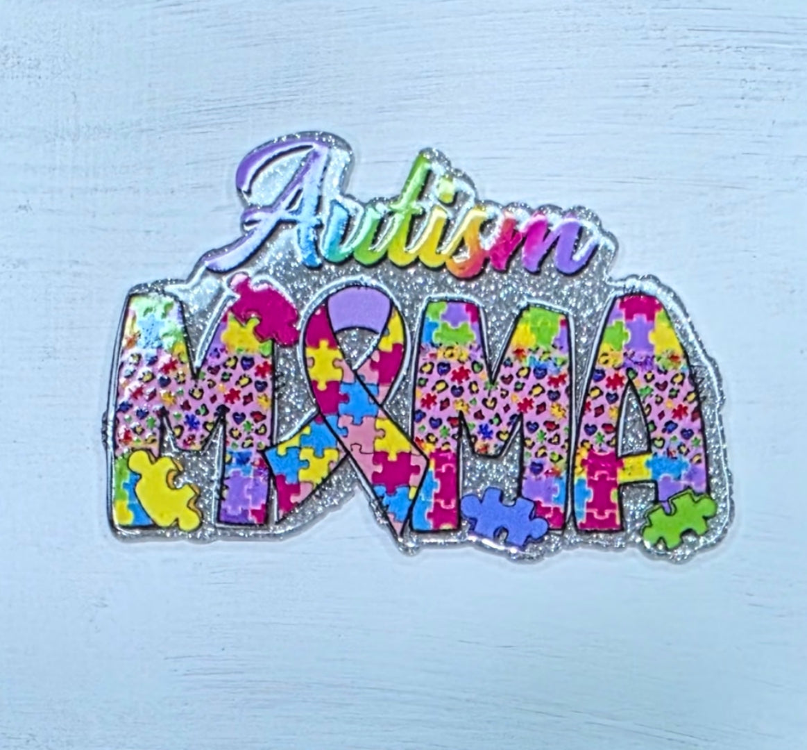 Autism mama acrylic flatback FB14