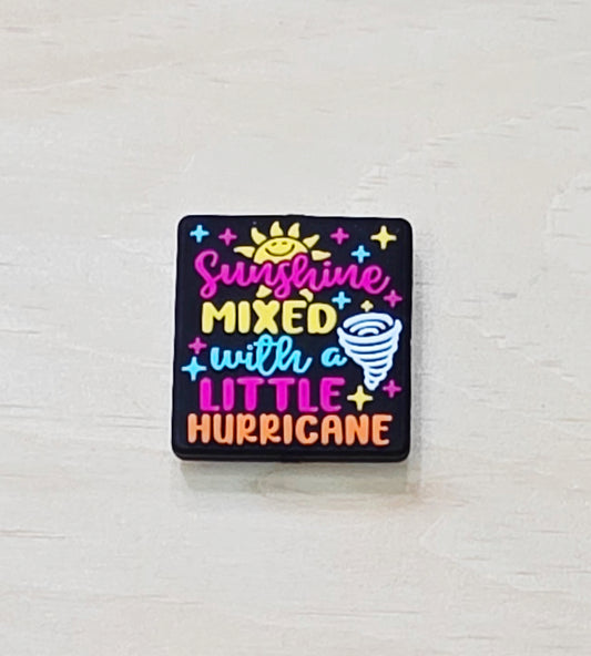 Sunshine mixed with a little hurricane silicone focal bead - A193