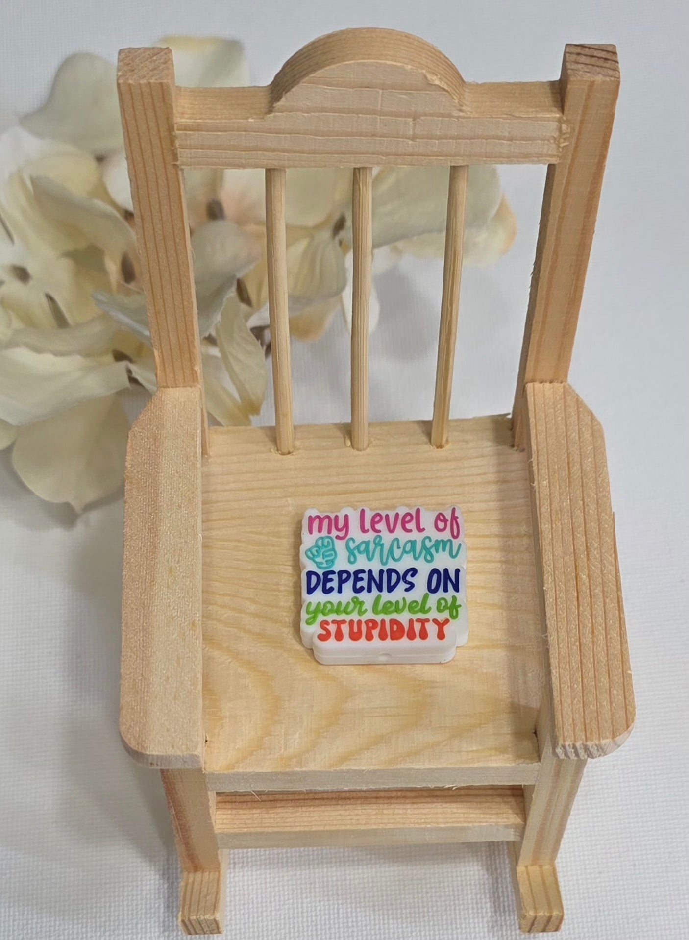 My level of sarcasm depends on your level of stupidity silicone focal bead A220b