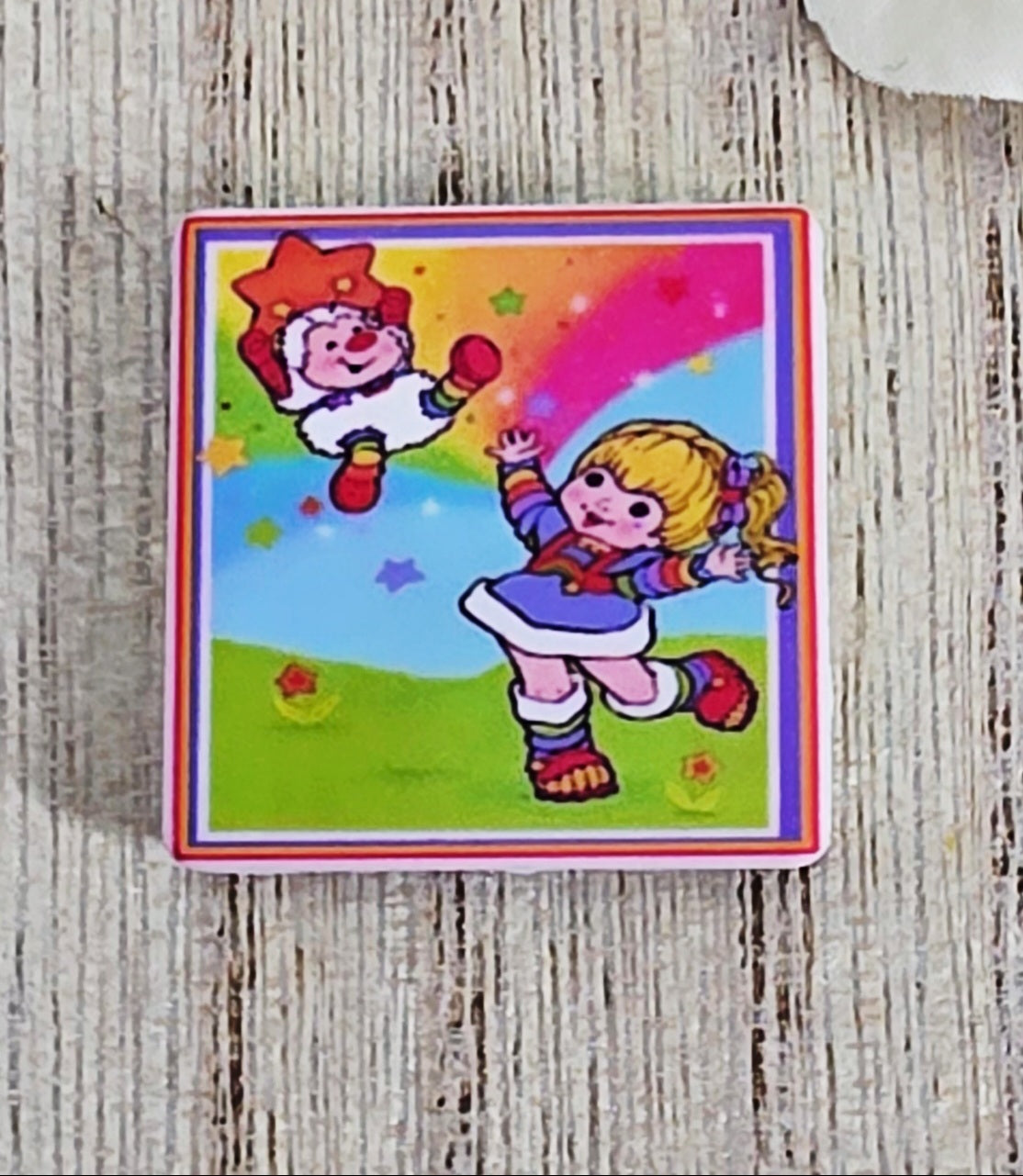 Rainbow Brite Inspired Silicone Focal Bead