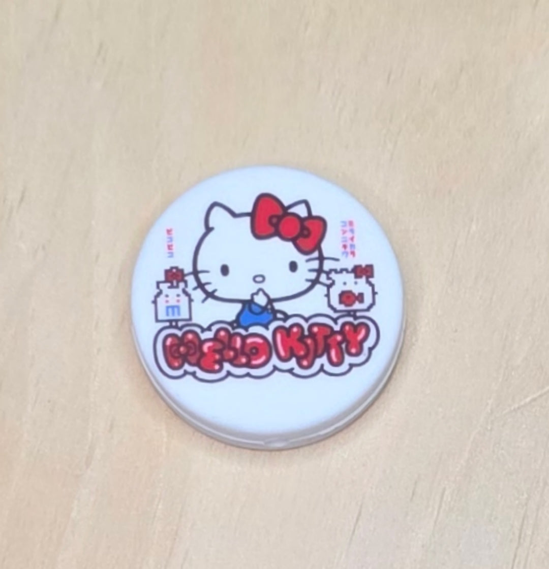 Hello HK cat girl printed silicone focal bead A213A