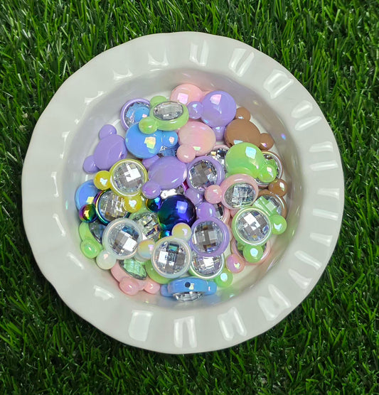 Sparkle Mouse Fancy Acrylic Beads – 4 Pack