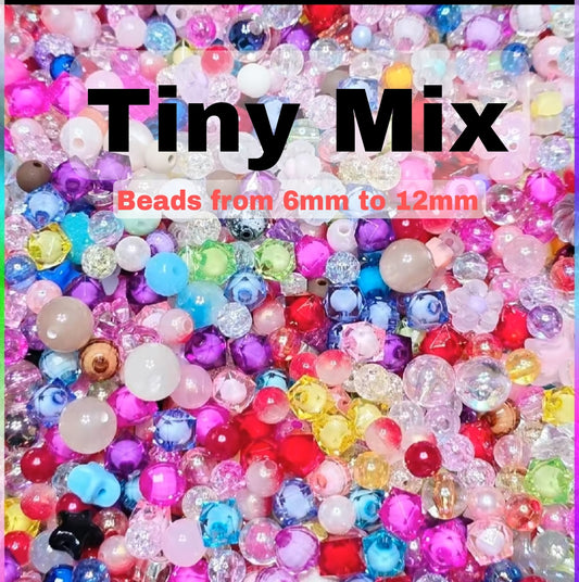 Tiny Mix Beads - Assorted 6mm-12mm beads-Colorful Tiny Mix Beads for Crafting