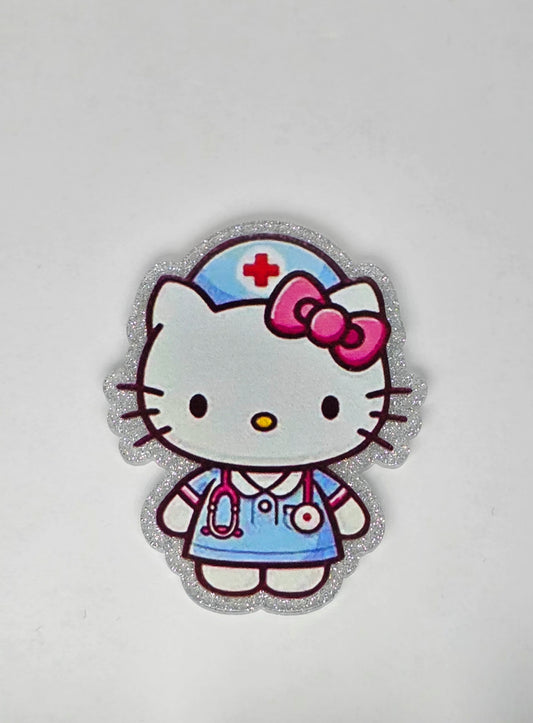 HK nurse acrylic flatback - kitty girl acrylic flatback- FB8