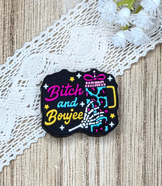 Bitch and Boujee Funny Silicone Focal Bead