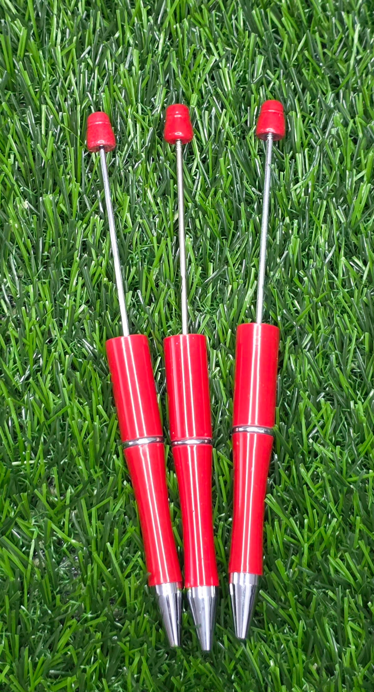 Red Beadable Pen Blank – Black Ink