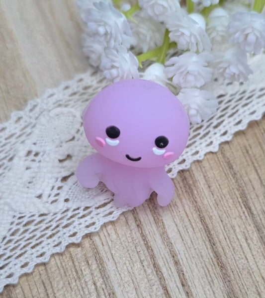 3D Kawaii Jellyfish Silicone Focal Bead