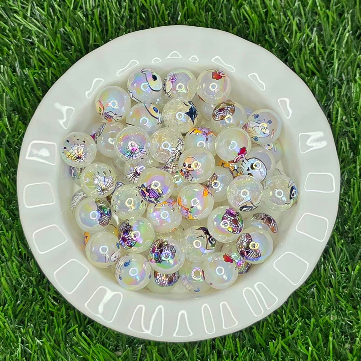 Mixed Halloween Characters Acrylic Beads – 5 Pack