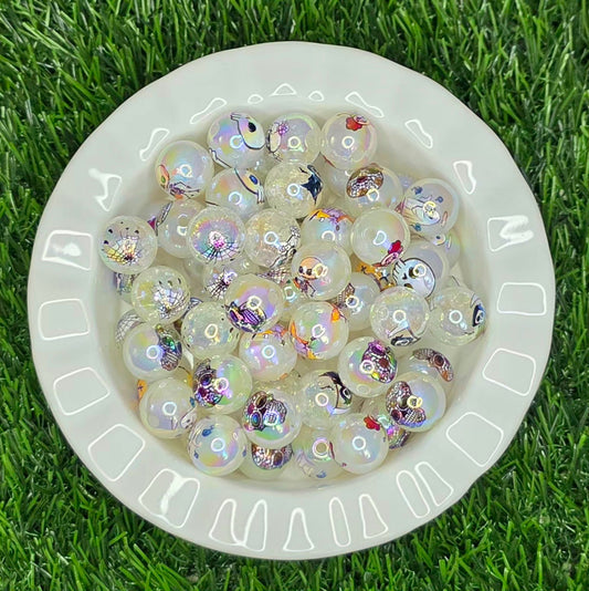 Mixed Halloween Characters Acrylic Beads – 5 Pack