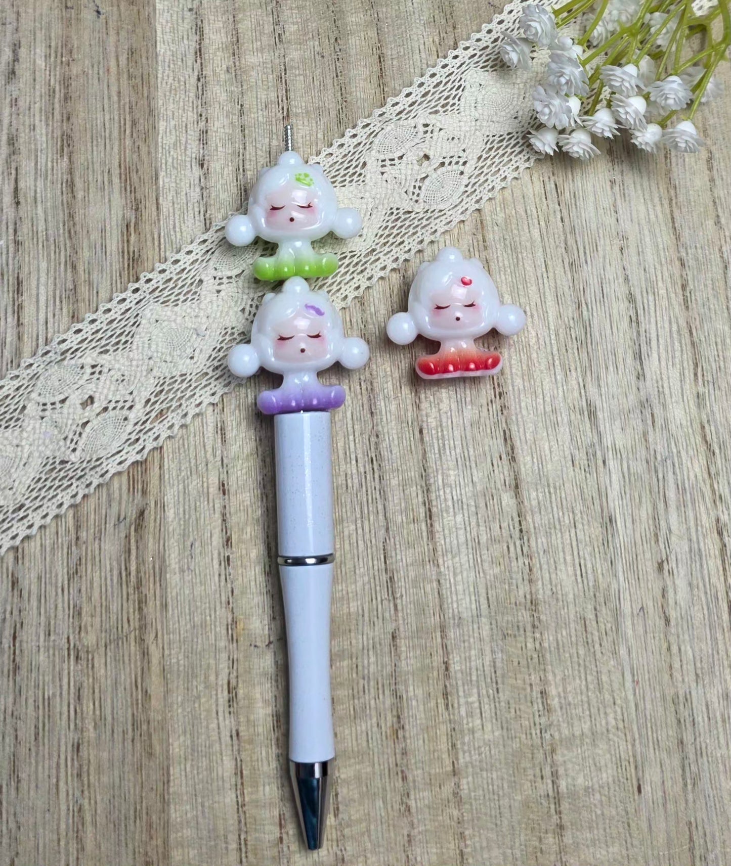 Bubble Girl Acrylic Beads – 3 Pack