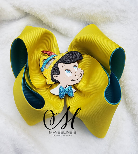 Wooden Puppet Hair Bow