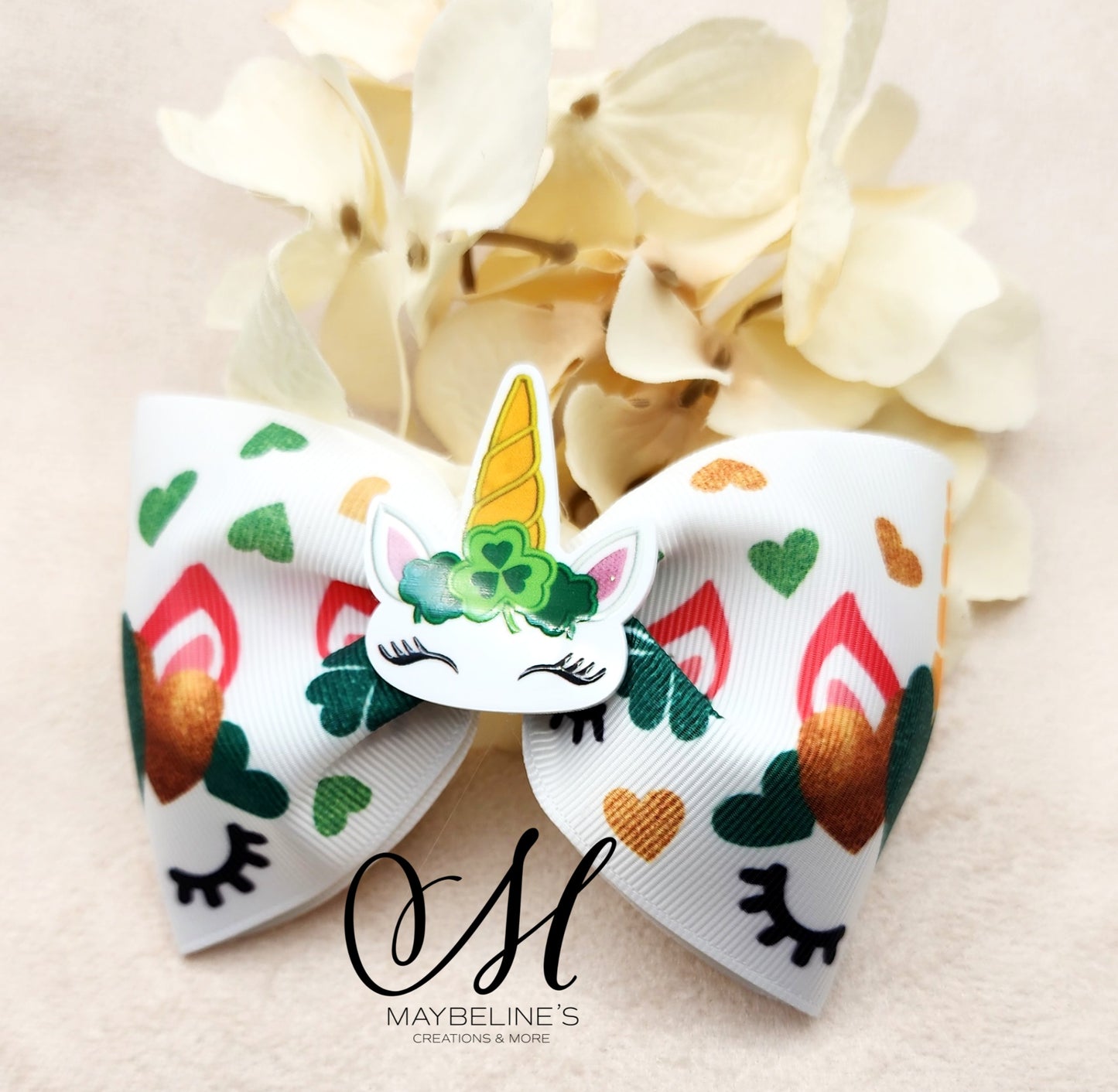 Saint patrick's day hairbow, unicor hairbow