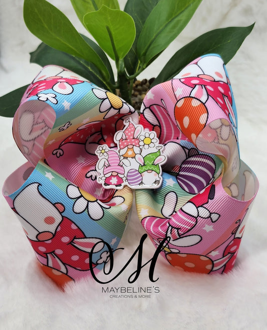 Easter Gnomes hair bow