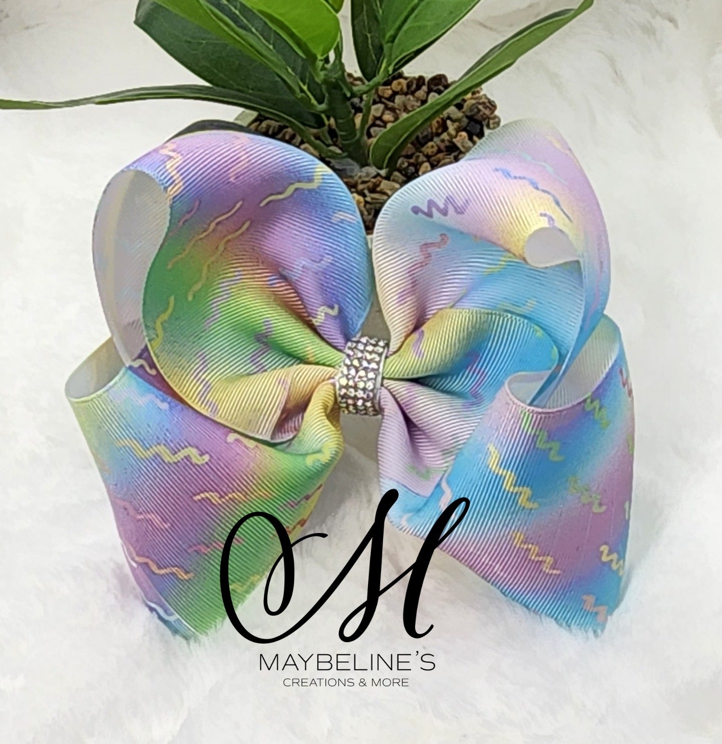 Hairbow with pastel colors